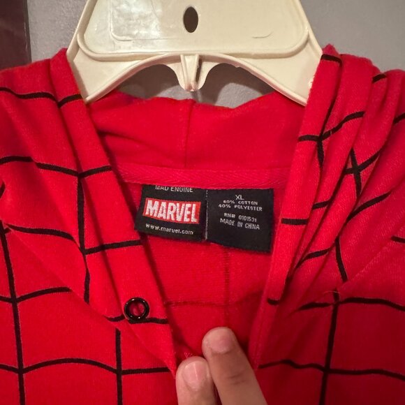 Vintage Y2K 2011 Marvel Spider-Man Mad Engine Costume Hoodie (XL) Venom iron man - Picture 7 of 10
